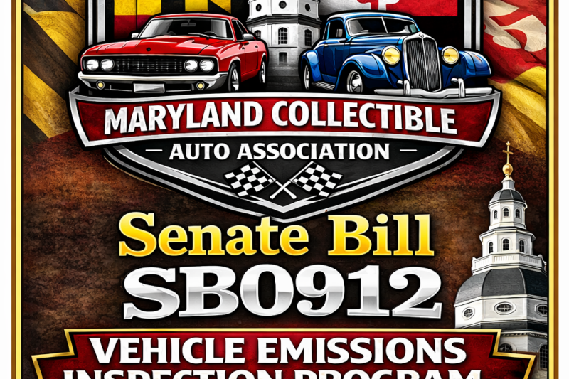 Senate Bill SB0912 – Vehicle Emissions Inspection Program – Exemption for Vehicles Formerly Registered as Historic