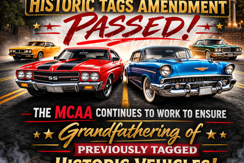 Historic Tags Amendment PASSED! A Major Step Forward for Maryland Enthusiasts