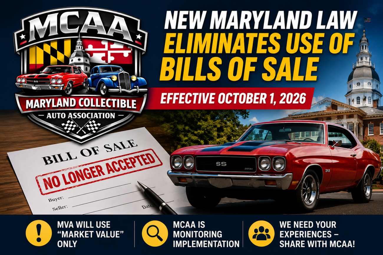 Maryland Eliminate Bill of Sale